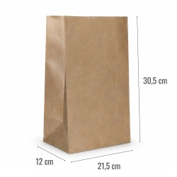 Torba papierowa 21,5 x 12 x 30,5 cm 525 szt.