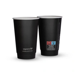 Kubek papierowy dwuściankowy czarny 450 ml, śr. 90 mm 25 szt.