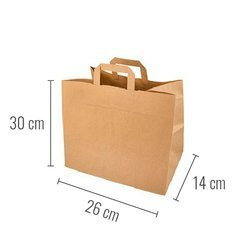 Torba papierowa z uchwytem 26 x 14 x 30 cm 250 szt.