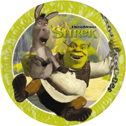 Talerze papierowe "Shrek", 23 cm, 8 szt.