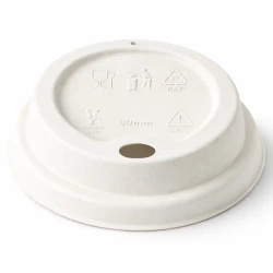 Pokrywka z trzciny cukrowej do kubka śr. 80 mm 50 szt.