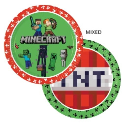 Talerze papierowe "Minecraft", 23 cm, 8 szt.