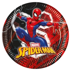 Talerze papierowe "Spider-Man", 23 cm, 8 szt.