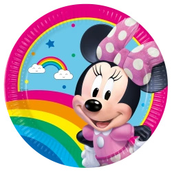Talerze papierowe "Minnie Mouse", 23 cm, 8 szt.