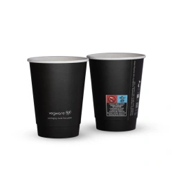 Kubek papierowy dwuściankowy czarny 350 ml, śr. 90 mm 25 szt.