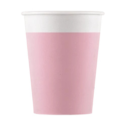 Kubek papierowy "Pink" 200 ml 8szt.
