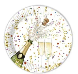 Talerze papierowe "Sparkling Celebration", 23 cm, 8 szt.