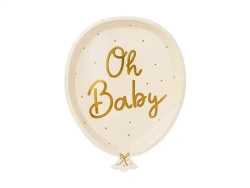 Talerze papierowe "Oh Baby", 17,5 x 22 cm, 6 szt.