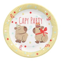 Talerz papierowe okrągły "Capy Party" 23 cm 10 szt.