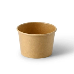 Kubeczek papierowy na lody kraft 130 ml, śr. 76 mm, 50 szt.