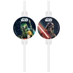 Słomki papierowe STAR WARS, 22 cm, 4 szt.