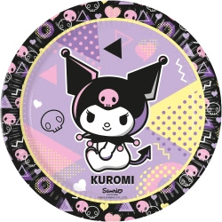 Talerze papierowe "Kuromi", 23 cm, 8 szt.