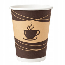 Kubek papierowe, dyspersja wodna, "Coffee", 250 ml, 50 szt.