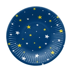 Talerz papierowy okrągły "Starlit" śr. 18 cm 8 szt.