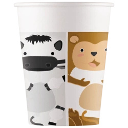 Kubek papierowy "Zoo" 200 ml 8szt.