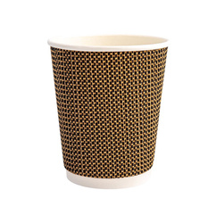 Kubek papierowy dwuwarstwowy karbowany "tkanina" śr. 90 mm 350 ml 25 szt.