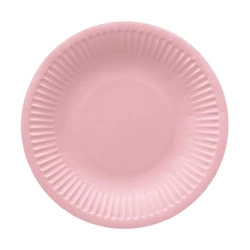Talerz papierowy okrągły "Light Pink" śr. 18 cm 8 szt.