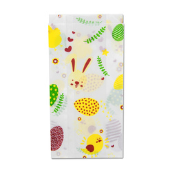 Torebka papierowa biała "Wielkanoc" 15+6,5 x 29 cm 1000 szt.