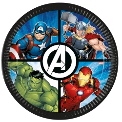 Talerze papierowe "Avengers", 23 cm, 8 szt.