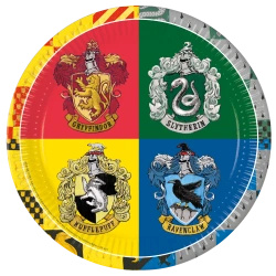 Talerze papierowe "Harry Potter", 23 cm, 8 szt.
