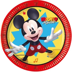 Talerze papierowe "Mickey Mouse", 20 cm, 8 szt.