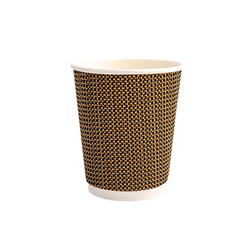 Kubek papierowy dwuwarstwowy karbowany "tkanina" śr. 80 mm 250 ml 25 szt.