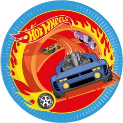 Talerze papierowe "Hot Wheels", 23 cm, 8 szt.
