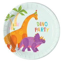 Talerze papierowe "Dino", 20 cm, 8 szt.