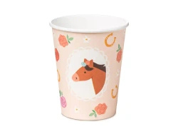 Kubki papierowe "Koń", 220 ml, 6 szt.